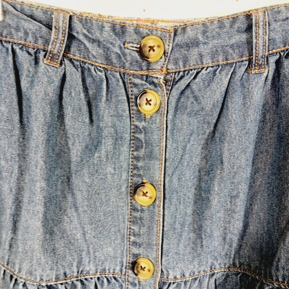Westbound, NWT, Button Front Denim Tiered Skirt, Size PL, Country, Western - Picture 5 of 15